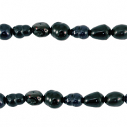 Perlas de agua dulce grano de arroz 5-6x4-5mm Azul oscuro