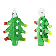 Colgantes de cristal árbol navideño Verde