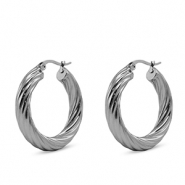 Pendientes Acero Inox criolla Plateado