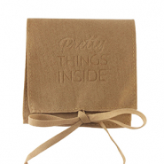 Bolso de joyería "Pretty things inside" Marrón sierra
