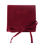 Bolso de joyería "Pretty things inside" Rojo borgoña
