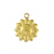 Colgantes Acero Inox flor Dorado