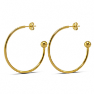 Pendientes Acero Inox 38mm Dorado
