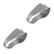 Fornituras Acero Inox enganche para colgante Plateado