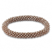 Pulsera con abalorios faceteados Púrpura malva