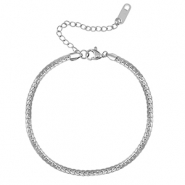 Pulseras Acero Inox Plateado