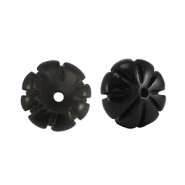 Piedras Naturales abalorios &Aacute;gata flor Negro