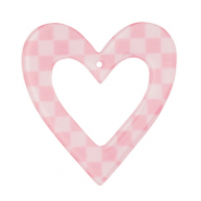 Colgantes de resina corazón Rosa