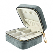 Caja de joyería para viaje gris