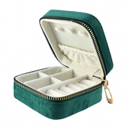 Caja de joyería para viaje azul