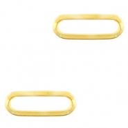 Colgantes/entrepieza acero Inox &oacute;valo Dorado