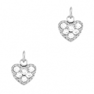 Colgantes Acero Inox corazón Plateado