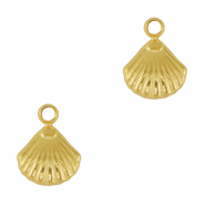 Colgantes Acero Inox concha Dorado