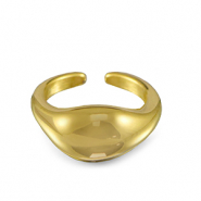 Anillos Acero Inox gota Dorado