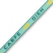 Cinta con texto "carpe diem" Turquesa-verde