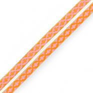 Cinta con texto flor Naranja-rosa claro