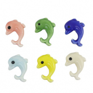 Abalorios de cerámica delfín Multicolor