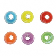 Abalorios de cerámica disco Multicolor