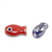 Abalorios de cerámica pez Multicolor
