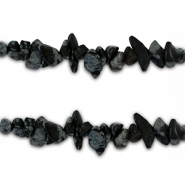 Abalorios chips Negro-antracita m&aacute;rmol
