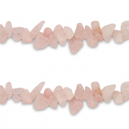 Abalorios chips Cristal Rosa claro