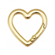 Fornituras anilla de llavero corazón Dorado