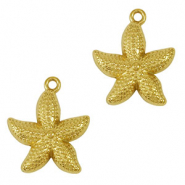 Colgantes Acero Inox estrella de mar Dorado