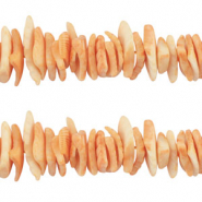 Abalorios conchas chips Naranja
