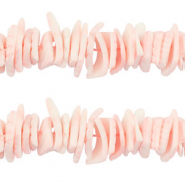 Abalorios conchas chips Melocotón Rosa