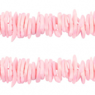 Abalorios conchas chips Rosa