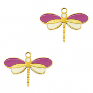 Colgantes Acero Inox lib&eacute;lula Dorado-morado