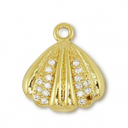 Metal TQ lat&oacute;n colgante concha Dorado