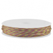 Hilo macram&eacute; trenzado 1mm Violeta-verde met&aacute;lico