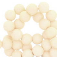 Abalorios acr&iacute;licos 4 mm Blanco vainilla