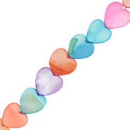 Abalorios conchas coraz&oacute;n Multicolor