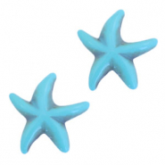 Abalorios de cerámica turquesa estrella de mar azul turqueza