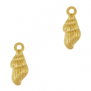 Colgantes Acero Inox concha Dorado