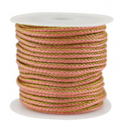 Cordón trenzado trendy 2.3mm Rose-dorado