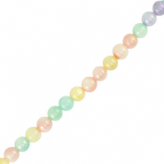 Abalorios conchas redonda Multicolor pastel
