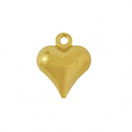 Colgantes Acero Inox coraz&oacute;n Dorado