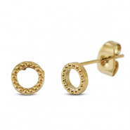Pendientes Acero Inox redondo Dorado