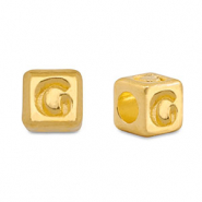 Abalorios letras met&aacute;licos DQ G Dorado (sin n&iacute;quel)