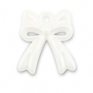 Colgantes acr&iacute;licos mo&ntilde;o Blanco-revestimiento pearl shine