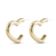 Pendientes trendy corazón Dorado