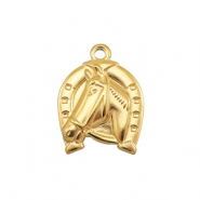 Colgantes Acero Inox caballo Dorado