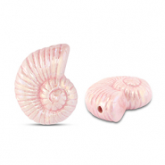 Abalorios de cerámica griega DQ conchas Rosa bebé