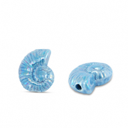 Abalorios de cerámica griega DQ conchas Azul