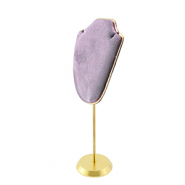 Expositor de joyería busto para collares Púrpura lila-dorado