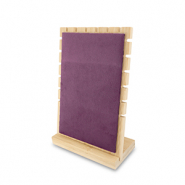 Expositor de joyería para collares Natural-morado berenjena