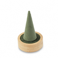 Expositor de joyería para anillos Natural-verde olivia